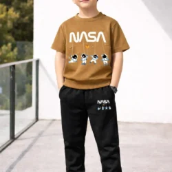 2 Pcs Boy's Polyester Printed Tracksuit