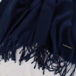 Women’s Premium Cashmere Plain Shawl – Blue