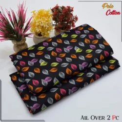 Title: Midnight Black 2-Piece Cotton Suit – Iconic "Co-ord" Style All-Over Printed Collection