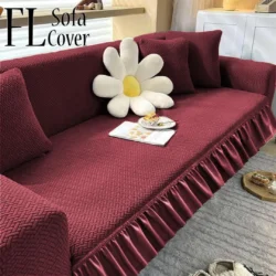 7-Seater Tile Velvet Sofa Covers | Luxurious Textured Protection