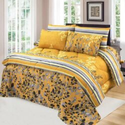 6 Pcs Cotton Salonica Printed Razai Bed Set