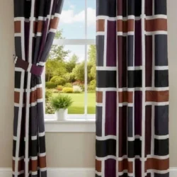 Luxurious Cotton Salonica Printed Curtains | Vibrant Multicolor Set of 2