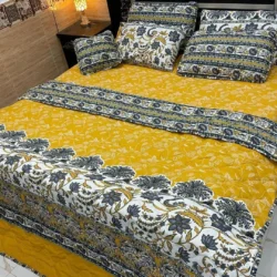 Vibrant 7 Pcs Cotton Salonica Printed Comforter Set – Luxury Bedding Collection