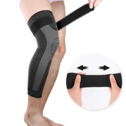 Safe Adjustable Knee Support – Padded Compression Brace for Sports, Recovery & Daily Pain Relief (Portable & Breathable, 1 Piece)