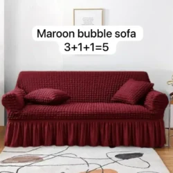 5-Seater Jersey Textured Sofa Cover | Stretchable & Elegant Furniture Protector