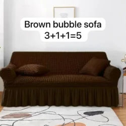 5-Seater Jersey Textured Sofa Cover | Stretchable & Elegant Furniture Protector