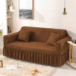 5-Seater Jersey Textured Sofa Cover | Stretchable & Elegant Furniture Protector
