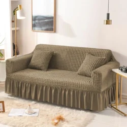 5-Seater Jersey Textured Sofa Cover | Stretchable & Elegant Furniture Protector