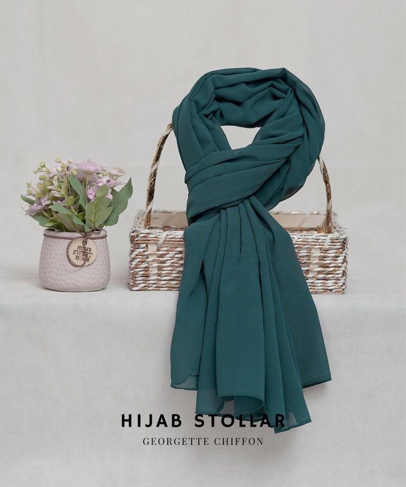 Elegant Georgette Chiffon Plain Hijab – Lightweight Breathable Scarf for Women & Girls (30 x 66 Inches, Single Piece) - Image 2