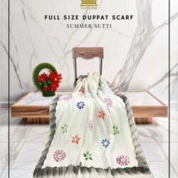 Pure Sutti Lawn Plain Hijab – Lightweight & Breathable Long Rectangular Scarf for Summer (36 x 76 Inches, White)