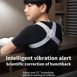 Smart Posture Corrector with Intelligent Vibration Sensor – Adjustable Back Support & Spine Aligner for Men, Women & Kids (USB Rechargeable)