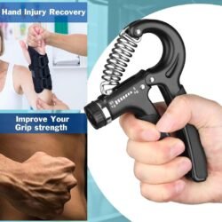 Adjustable Hand Grip Power Exerciser – 10–60kg Heavy-Duty Forearm & Wrist Strengthener with Non-Slip Anatomical Grip (Single Piece)