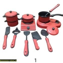 Little Chef’s Gourmet Kitchen Set | 11-Piece Red Culinary Play Kit