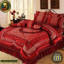 14 Pcs Jacquard Double Bed Bridal Set – Luxury Wedding Collection