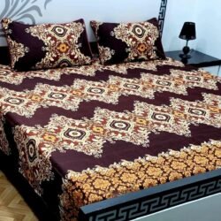 Crystal Cotton Printed Double Bedsheet Set