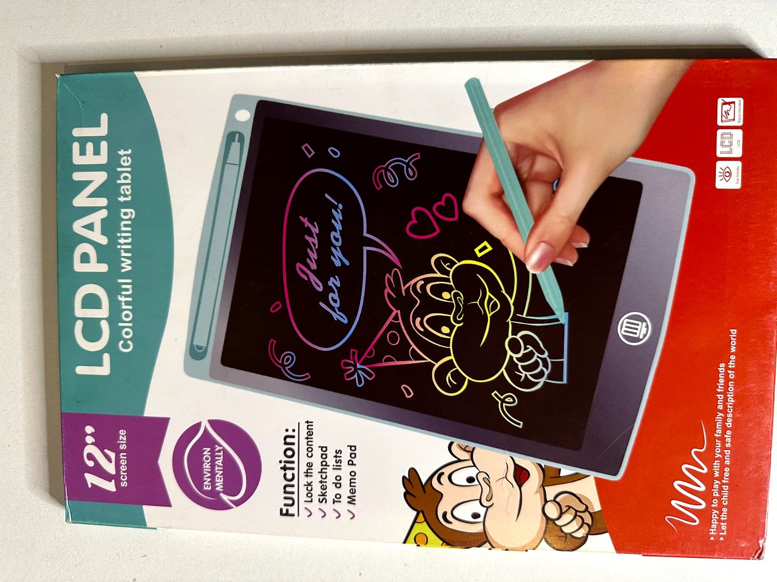 12" Pro Digital Colorful LCD Writing Tablet – Premium Electronic Drawing & Handwriting Pad for Kids & Adults (Eco-Friendly & Eye-Protection) - Image 5